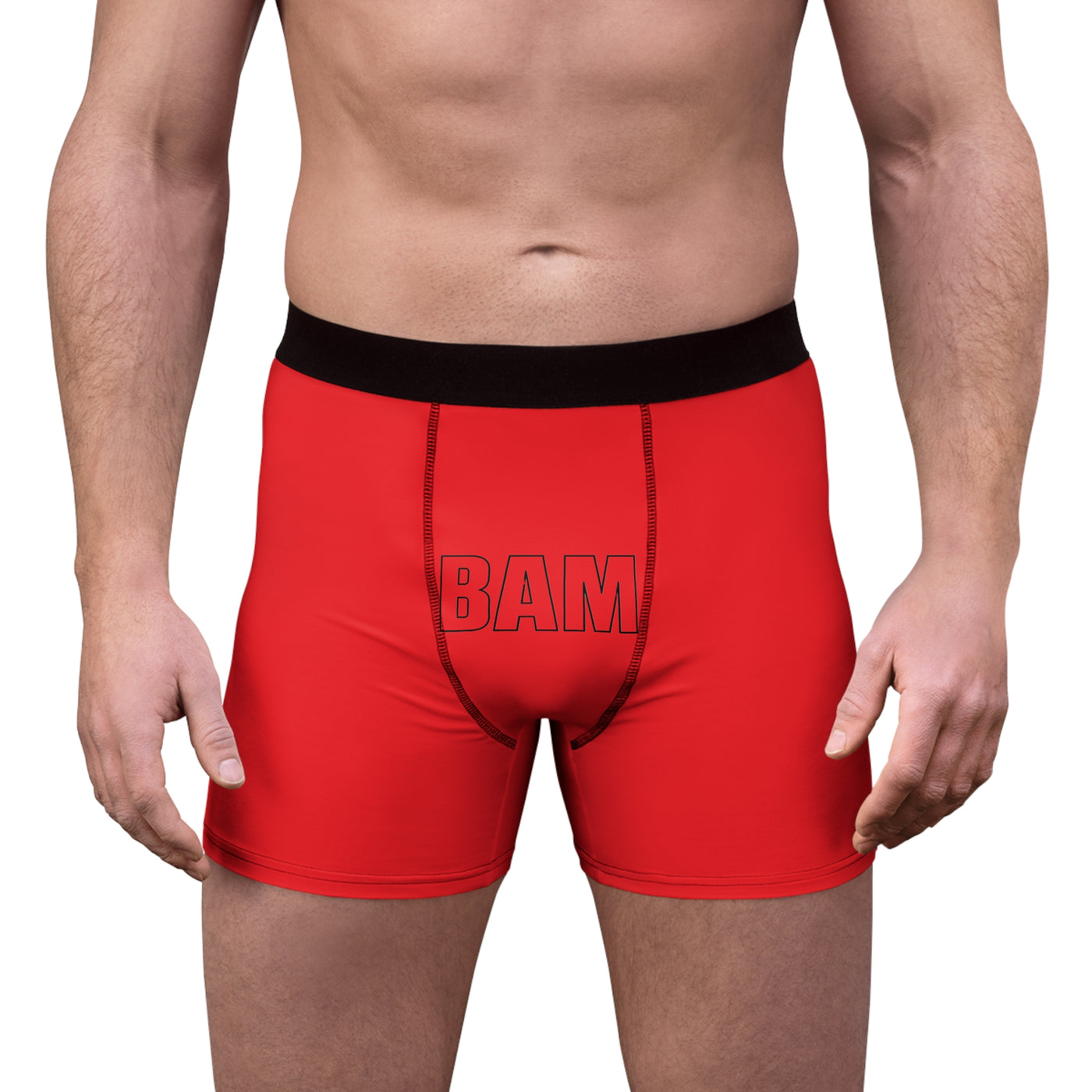 BAM Graphic Boxer Briefs — Bold Front Logo Men's Underwear