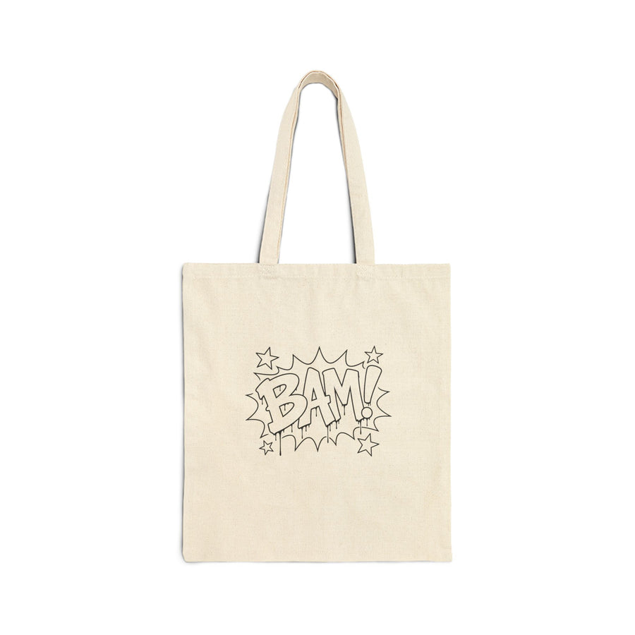 BAM! Comic Pop-Art Cotton Tote Bag — Retro Graphic Canvas Shopper