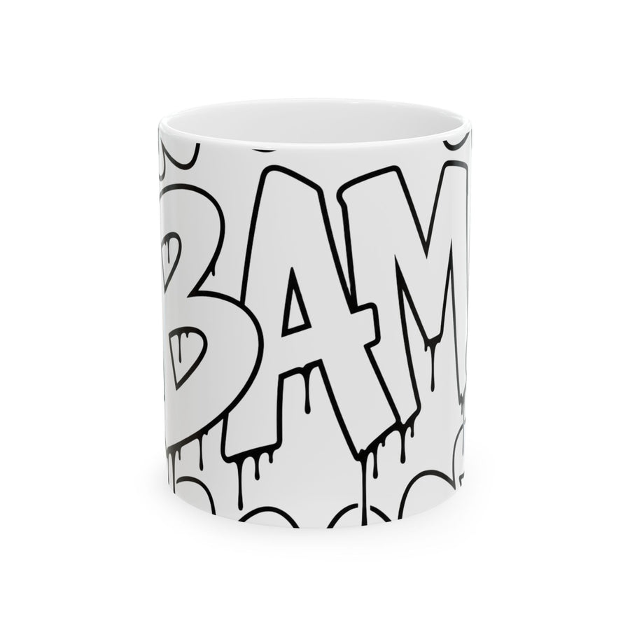 Official "BAM" Ceramic Mug — Bold Drip "BAM" Street Art Coffee Cup (11oz, 15oz)