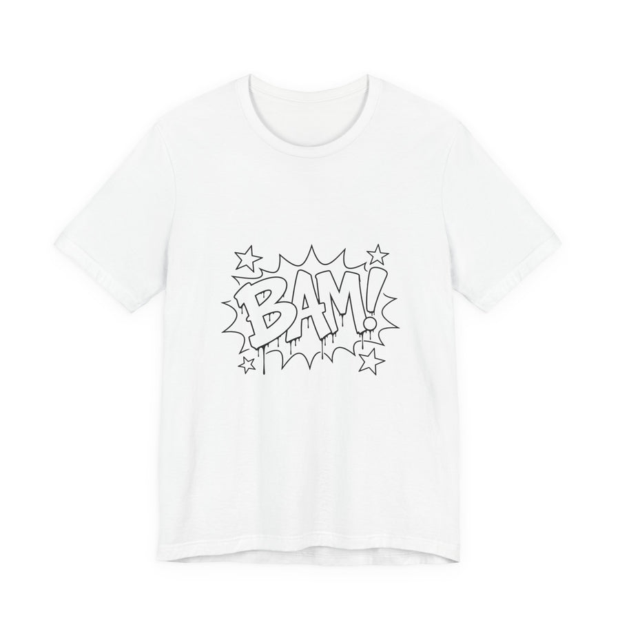 BAM! Comic Pop Art Tee — Retro Graphic Short Sleeve T-Shirt